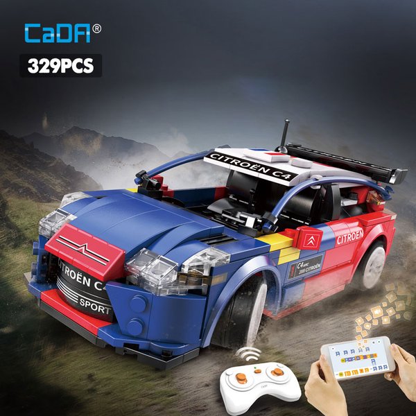 Cada Citroen WRC 2008 Champion Fahrzeugbausteine City Fernbedienung Rennwagen RC Supersportwagen Ziegel Spielzeug Jungen Geschenke