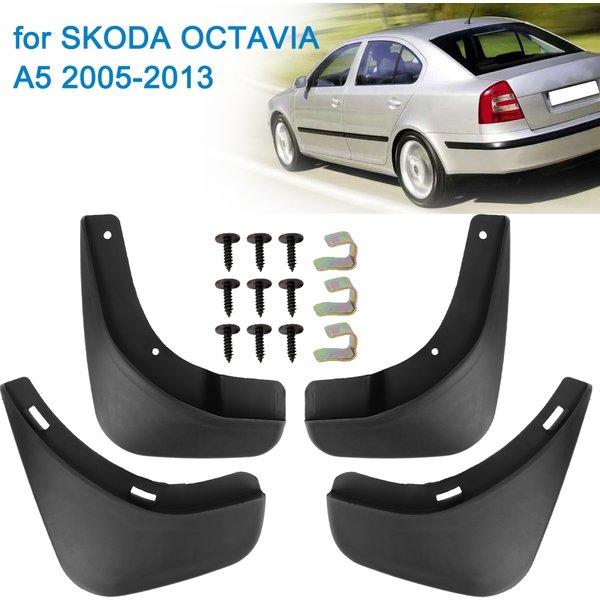 Mudguards For SKODA OCTAVIA A5 2005-13 Car Splash Guards Fender Set Parts Front Rear Mud Flaps Automotive Accessories Error Free