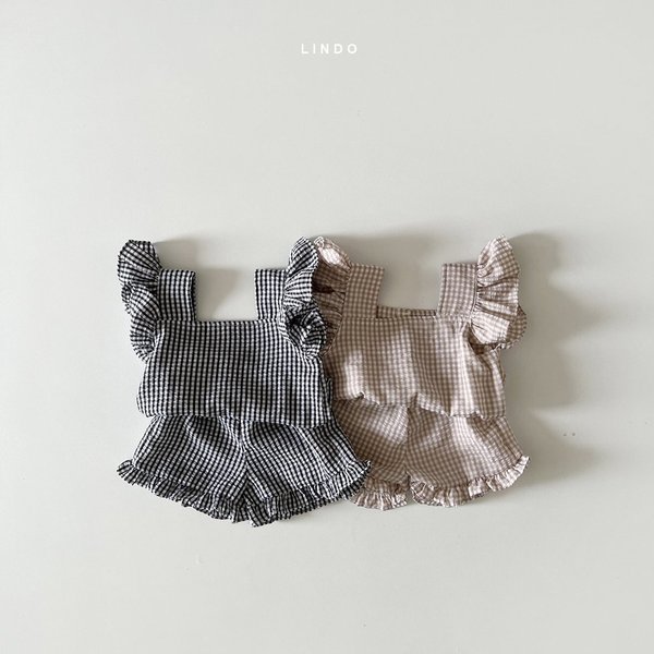 Ensemble de Vêtements à Carreaux Décontractés pour Bébé Fille, T-shirt à Manches à Volants, Haut et Short, Simple, d'Été