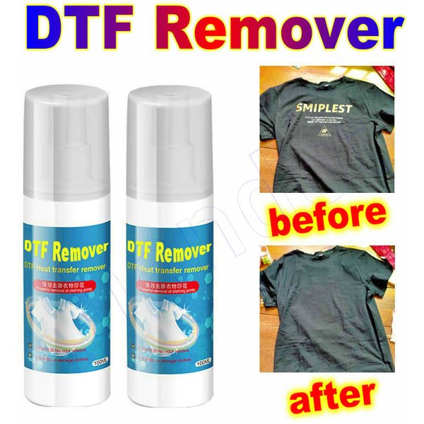 DTF Entferner für Wärmeübertragungs-Vinyl-Drucke, Klebstoffentferner für Kleidung, Aufkleber, DTF Textil-Shirts, Flüssiglösung-Sets