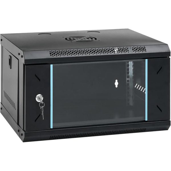 6U Wandmontierter Netzwerkschrank 19" IP20 53x40x30cm - Hochwertig, Leicht zu Reinigen