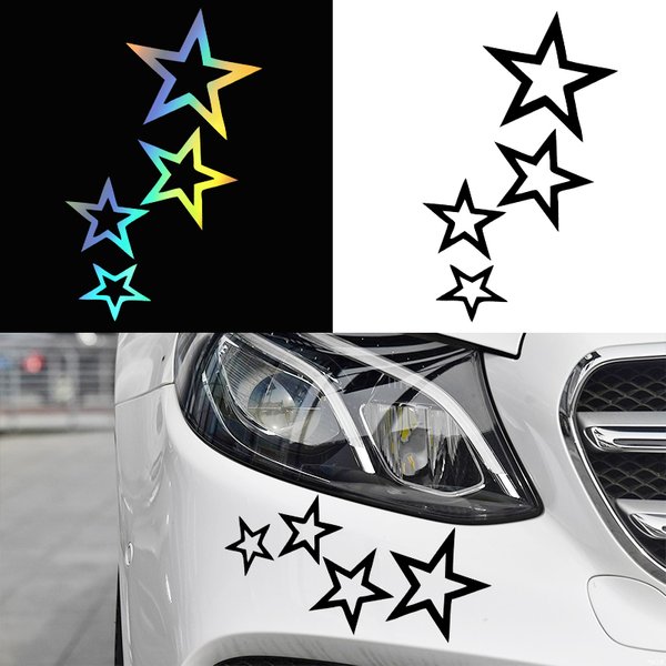 G078 12CMX24CM étoiles autocollant de voiture vinyle voiture décalcomanie autocollants imperméables sur voiture camion pare-chocs fenêtre arrière pas de fond