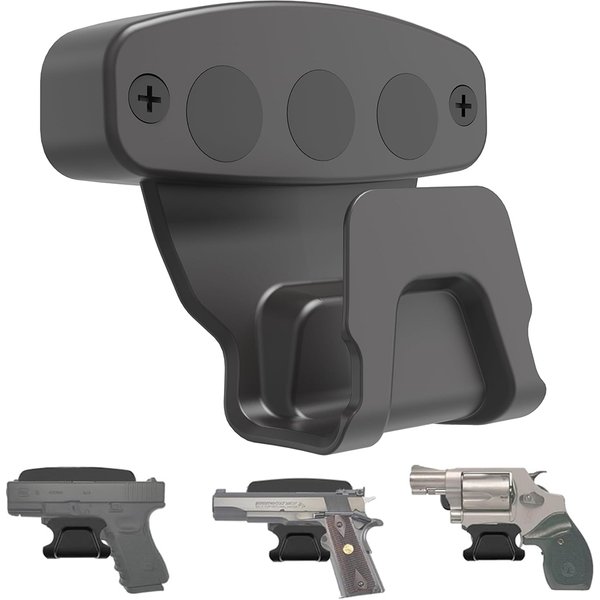 Magnetyczny uchwyt na pistolet do montażu na ścianie, magnetyczny stojak na pistolet z osłoną spustu, szybkie zwalnianie, udźwig do 6,8 kg (15 lbs)