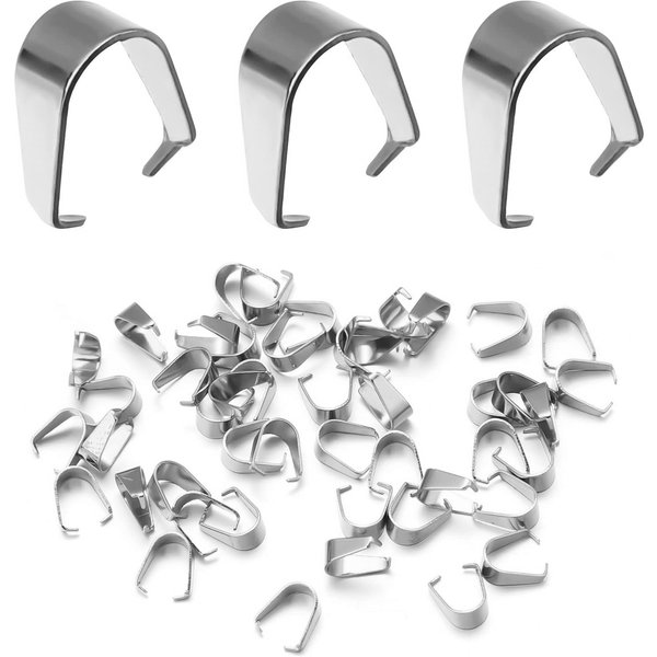 100 Stück Edelstahl-Verschlüsse Kautionen Charm Melonensamen Schnalle Anhänger DIY Halskette Armband Verbinder Schmuckzubehör
