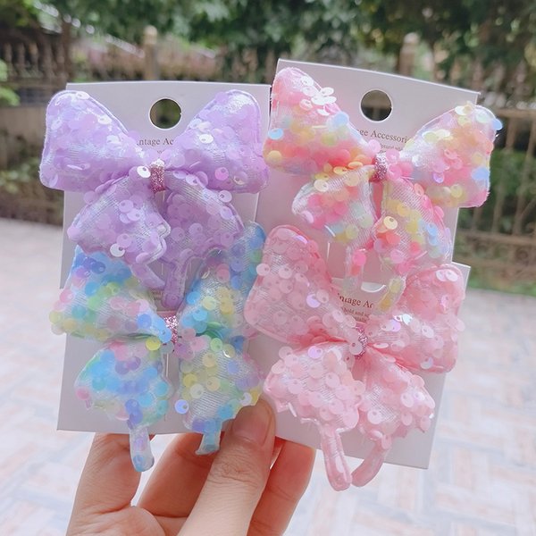 1PCS New Lovely Princess Sequin Big Butterfly Girls Hairpins Children Headwear Hairgrip Hair Clips Barrettes Hair Accessories