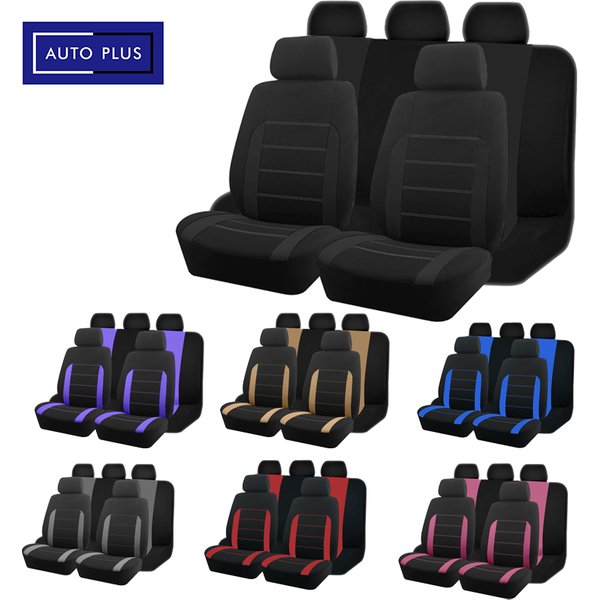 AUTO PLUS-Housses de siège de voiture, taille universelle, adaptées à la plupart des voitures, SUV, camion, camionnette, accessoires intérieurs, ensemble complet