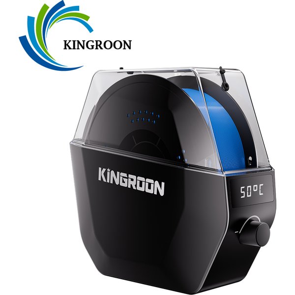 Boîte de séchage de filament 3D KINGROON KR01, Nouveaux rangements pour séchage de filament d'imprimante 3D 2026, Jusqu'à 60 ℃ Séchage 24 heures, chauffage à air chaud 360° pour PETG, TPU, ABS,