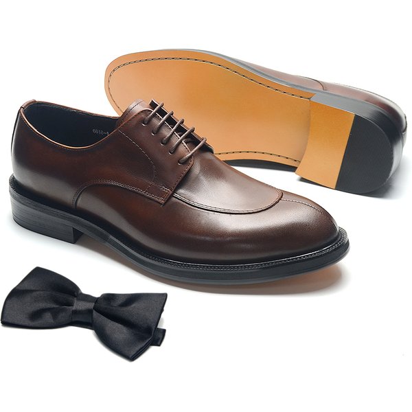 Chaussures habillées de luxe faites à la main pour homme, en cuir de vache véritable, à lacets, style Oxford Derby, pour mariage, soirée, affaires et événements sociaux