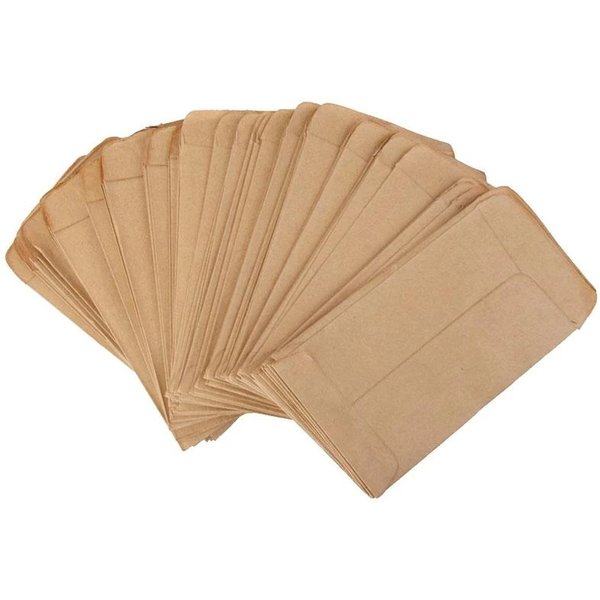 100 pcs/lot 6x10 cm sac en papier Kraft Mini enveloppe cadeau bonbons sacs Snack cuisson graine paquet fournitures emballage cadeau boîte à colle en gros