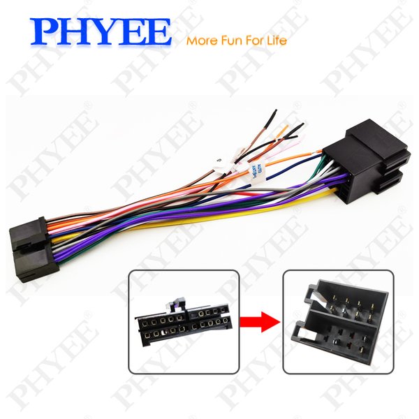 Adaptateur de câblage 20 broches vers ISO, câble de conversion avec connecteur ISO 20P, accessoires universels pour autoradio DIN