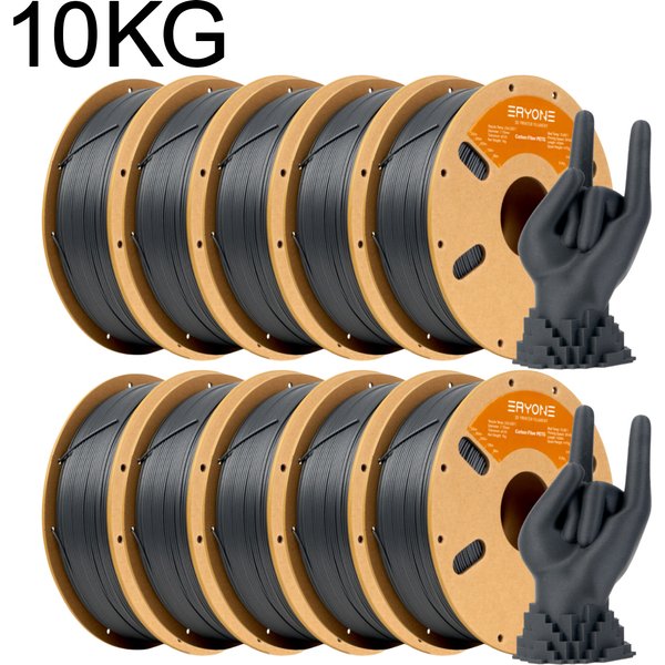 Eryone 10KG PETG Carbonfaser-Filament 1,75mm, 15% CF Hochfestes 3D-Drucker-Filament, +/-0,03mm Großhandel