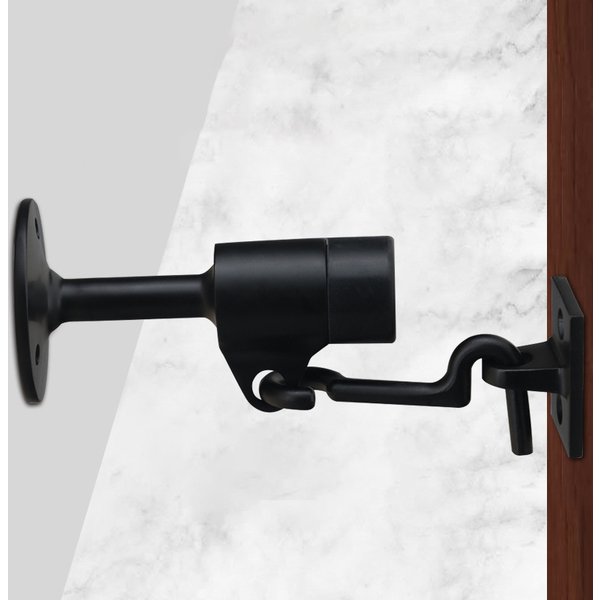 Heavy Duty Door Stopper with Hook, Door Holder Stop with Sound Dampening Rubber Bumper Wall Mounted Door Floor Stop Holder
