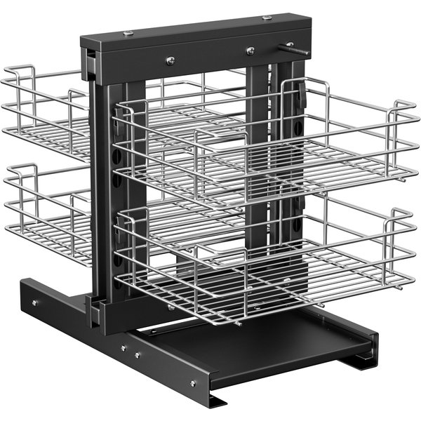 Stainless steel, 2-third, left/right open compatible, organizer corner slliding