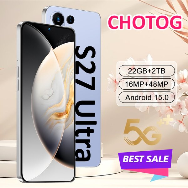 CHOTOG Smartphone Silikon-Schutzhülle für S27 Ultra Handy-Zubehör Günstige 7,3-Zoll Hochwertige Handyhülle Android 5G
