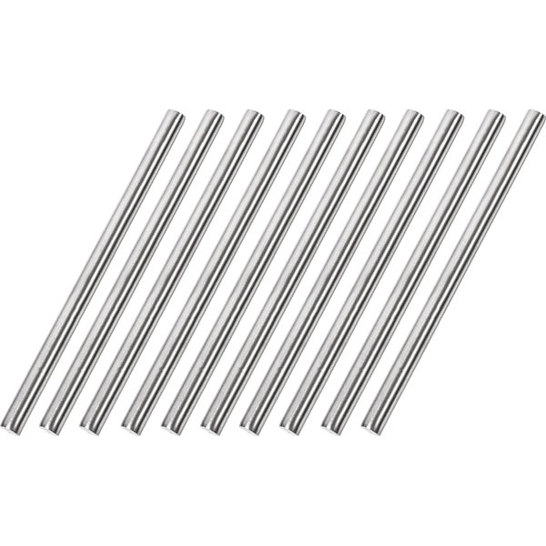 10 pièces 2.5/3/4/5/6mm Dia 304 tige en acier inoxydable fort résistant à la rouille arbre linéaire solide barre de tige ronde pour arbre moteur modèle de voiture