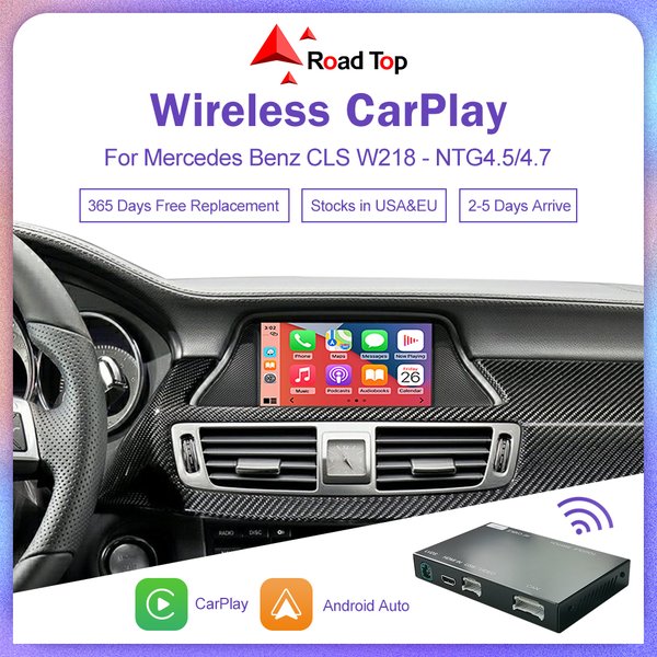 Kabelloses Carplay für Mercedes Benz Cls W218 2012-2015 ntg4.5/2011 mit Android Auto Mirror Link Airplay Bluetooth Siri Voice USB