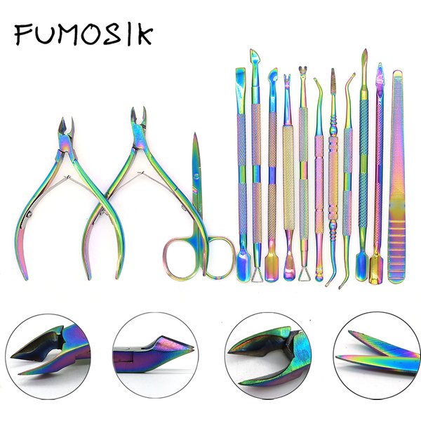 1pcs Stainless Steel Dead Skin Remover Nails Cuticle Pusher Double-ended Cuticle Pusher Remover Nail Art Cleaner Care Tool