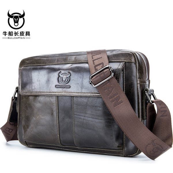 Bull captain Männer Handtasche Umhängetasche Herren Umhängetasche Echt leder Herren Cross body kleine männliche Mann Taschen Reisetasche