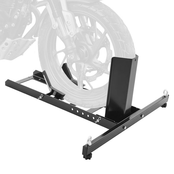SucceBuy Motorrad-Radwahl, aufrecht, 1800 lbs, robuster Motorrad-Vorderradständer aus Stahl mit verstellbarem Loch für Motorräder