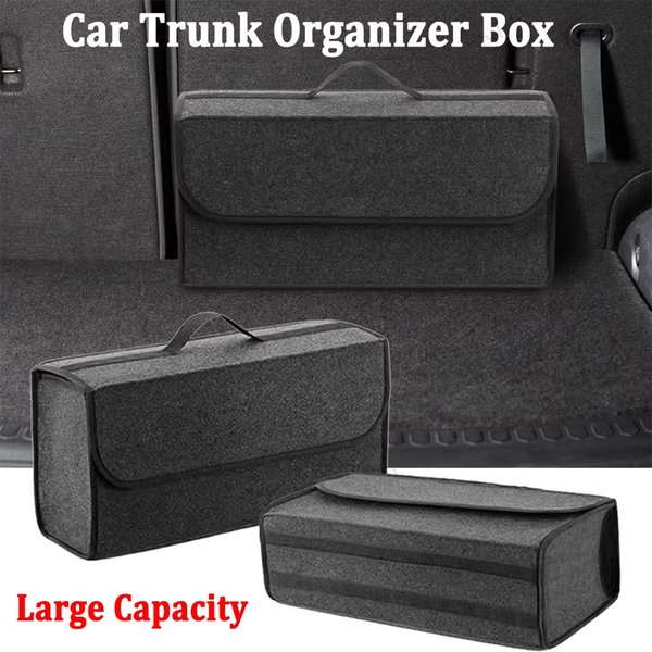 1PC Dunkelgrau Auto Filz Lagerung Box Auto Lagerung Tasche Vergrößert Und Verdickt Weiche Filz Lagerung Box Haushalt Lagerung box Auto Lagerung