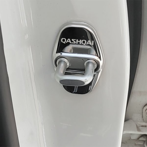 4szt Srebrne naklejki na klamrę drzwi wewnętrznych do Nissan Qashqai J12 2023-2025 Akcesoria Części samochodowe