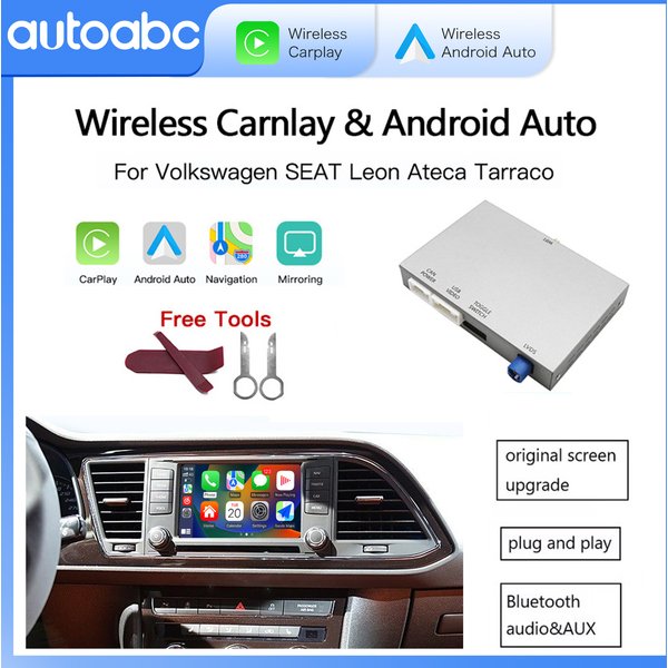 Drahtlose Carplay Android Auto Für VW Golf 7 SEAT Leon MK3 Ateca Tarrac Auto Zubehör MIB1 System