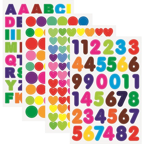 10PCS Kinder Aufkleber Spielzeug Regenbogen Liebe Dot Kleben Numerische Buchstaben DIY Fotoalbum Handgemachte Accessoires Aufkleber TMZ