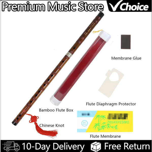 M MBAT-Flûte en bambou pour calcul professionnel, instrument de musique à vent, clé C, D, E, F, G, haute qualité, chinois
