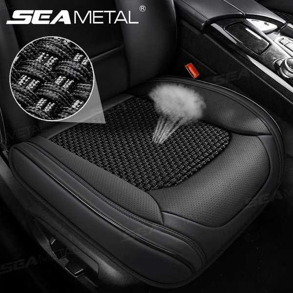 SEAMETAL housse de siège avant de voiture respirante coussin de siège de refroidissement en soie glacée protecteur de siège de voiture anti-rayures entièrement enveloppé universel