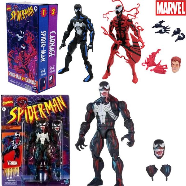 ML Legends Amazing Spider‑Man VS Carnage 2‑Pack Action Figure 16cm Fully Articulated Model Desktop Collectible Toy Gift