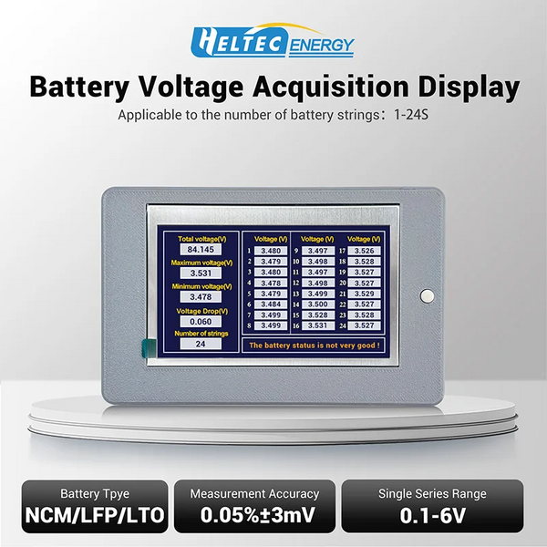 1S-24S Spannungstester für Lithium-Batteriepacks, Einzelzellenmessung, Identifizierung der Zellenanzahl, Voltmeter-Anzeige, Li-Ion Lifepo4 LTo