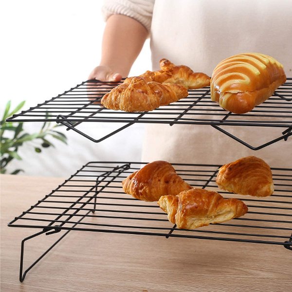 Stainless Steel Non Stick Wire Grid Baking Tray Cake Cooling Rack Oven Kitchen Pizza Bread Cookie Holder Barbecue Shelf