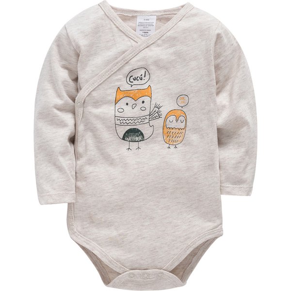 Barboteuse en coton pour nouveau-né fille, combinaison à longues manches, couleur unie, unisexe, automne