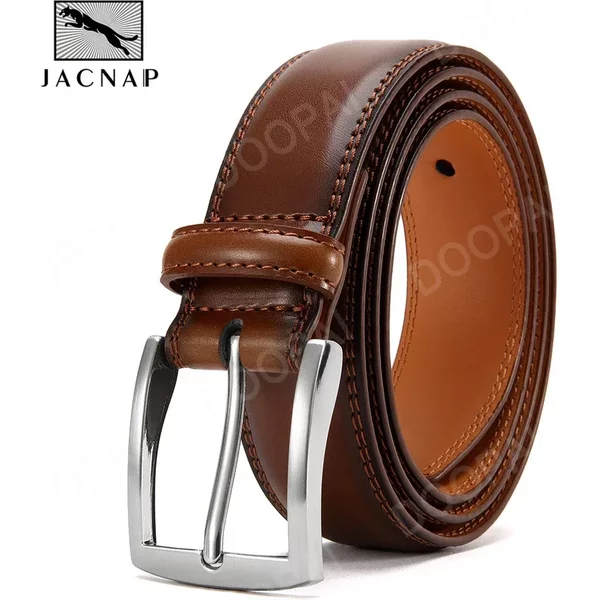 Ceintures en cuir de haute qualité pour hommes, LONG, grande boucle ardillon, boucle automatique en métal, sangle masculine
