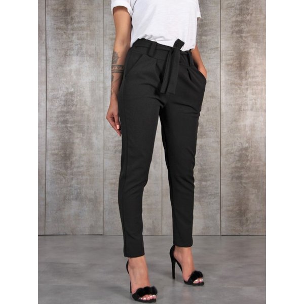 BornToGirl printemps été automne décontracté mince en mousseline de soie pantalon mince pour les femmes taille haute noir kaki vert pantalon femme pantalon