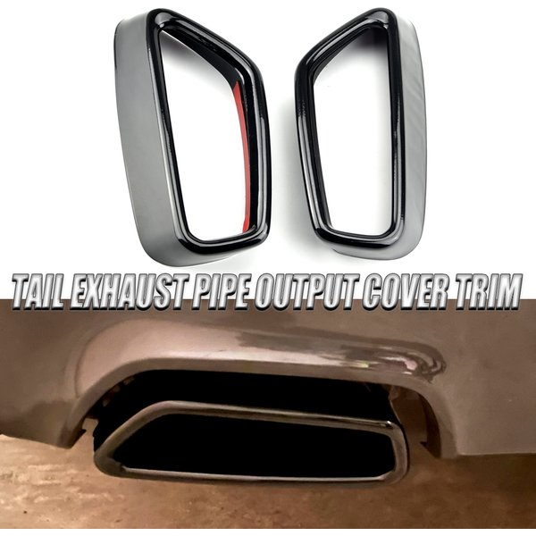 Autocollants noirs en acier inoxydable pour tuyau d'échappement de voiture, Modification extérieure, accessoires de voiture, pour BMW série 5 G30 G31 2018 – 2021