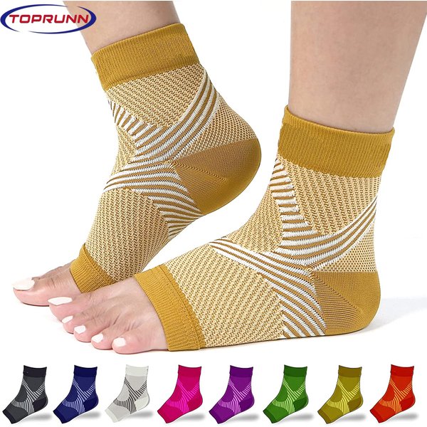 Chaussettes de compression pour fasciite plantaire, 1 paire, orthèse de rinçage, manches, support de pied et de voûte plantaire, talon oto, instituts de tendinite d'Achille