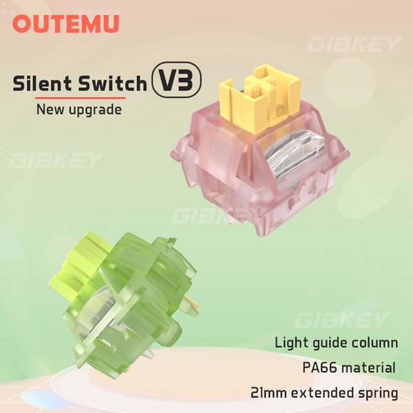 Outemu Silent Peach V3 Schalter geschmiert stumm Zitrone V3 Schalter mechanische Tastatur linear taktil 5pin Hot Swap vor geschmiert Pa66 Pom