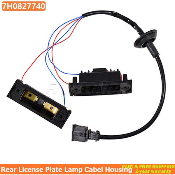 Pour Volkswagen Transporter T5 T6 hintere Nummernschildleuchte Kabelgehäuse 7H 0827740 Pour VW Caddy