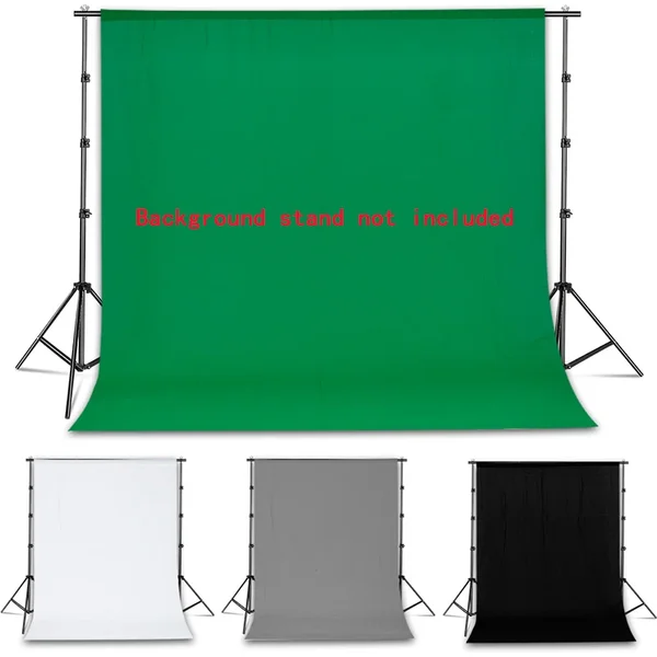 SH photographie Photo fond vert écran toile de fond professionnel blanc/noir/gris lisse mousseline décors pour accessoire de séance Photo