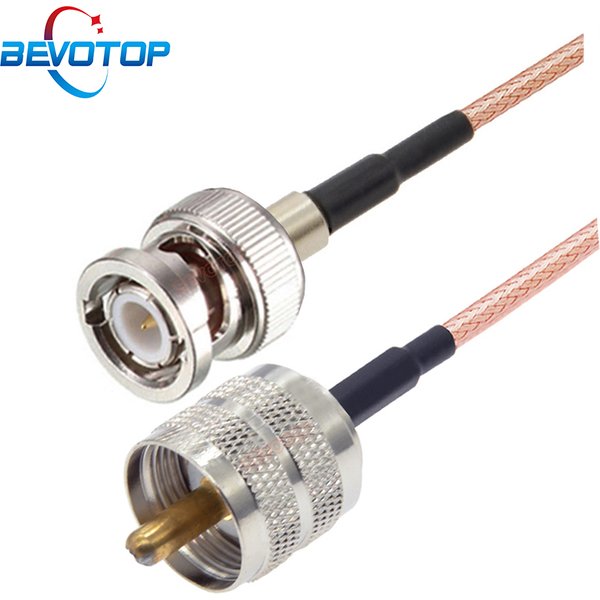 UHF PL259 Male to BNC Male Antenna Radio Cable RG316 RF Coaxial Cable UHF to BNC Jumper Pigtail for Coax Mobile to Base Antenna