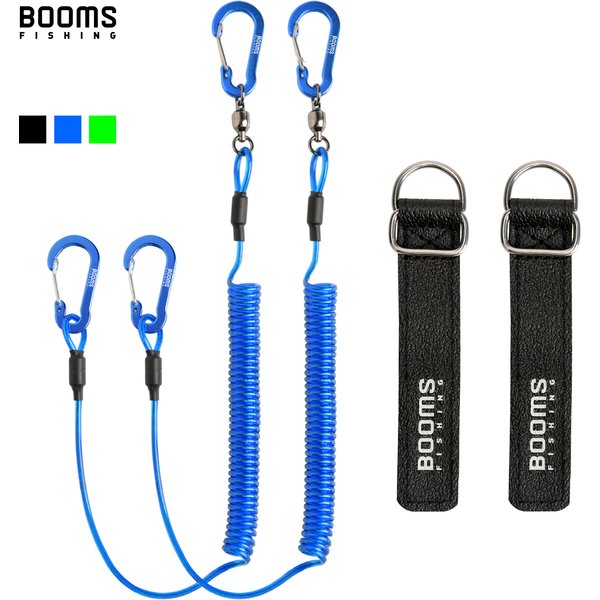 Booms Fishing T02RB1 canne à pêche attache bateau Kayak pagaie 2M lanière d'élasticité robuste pour outils de pêche tiges sangle 4 pièces/ensemble