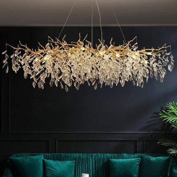 Lustres de plafond en cristal modernes de luxe lampes suspendues Table à manger salon chambre décor à la maison lumières LED luminaire suspendu