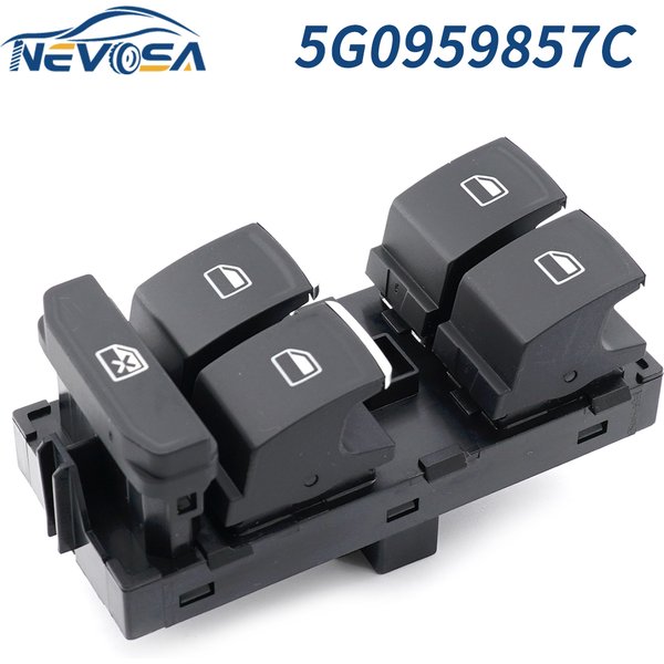 NEVOSA 5G0959857C Driver Side Master Car Window Lifter Control Switch For VW Golf 7 MK7 Touran Tiguan Carfter 5GG959857A