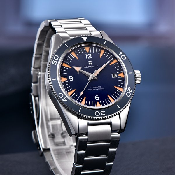 Lunette en céramique 100 étanche luxe Corgeut montre hommes 41mm saphir mécanique horloge plongeur mis5 automatique montre-bracelet