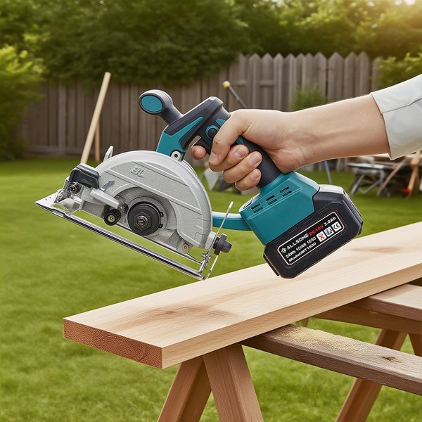 ALLSOME 18V Li-Ion Akku-Kreissäge für Holz, 125mm Akku-Kreissägen mit bürstenlosem Motor