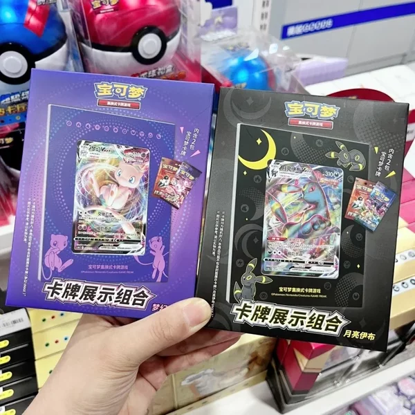 Auf Lager Original Chinesische Version Pokes Trading Card Spiel Ptcg Eevee Show Foto Rahmen Geschenk Box Desktop Dekoration Geburtstag Geschenk