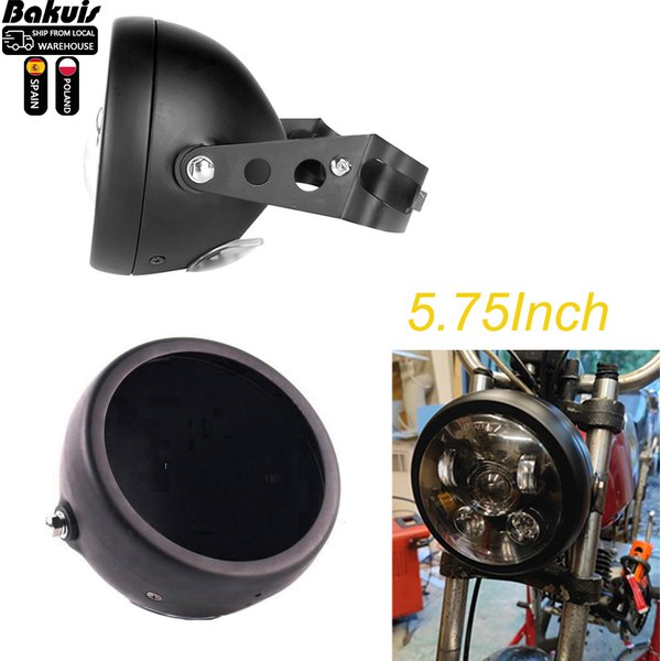Universal Stahl 5,75 Zoll LED Scheinwerfer Eimer für Harley Dyna FXD Sportster XL1200 XL833 Custom Moto 5-3/4" Scheinwerfer Gehäuse
