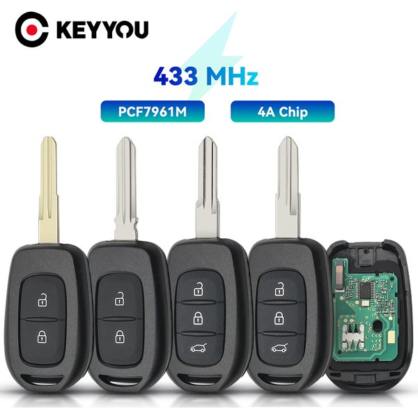 EllYYOU-Clé de voiture à distance pour Renault, Sandero, Dacia, Logan, Lodgy, Dokker, Duster, Trafic Clio4, 199.3, VAUXHALL, PCF7961M 4A, 433MHz, 1PC