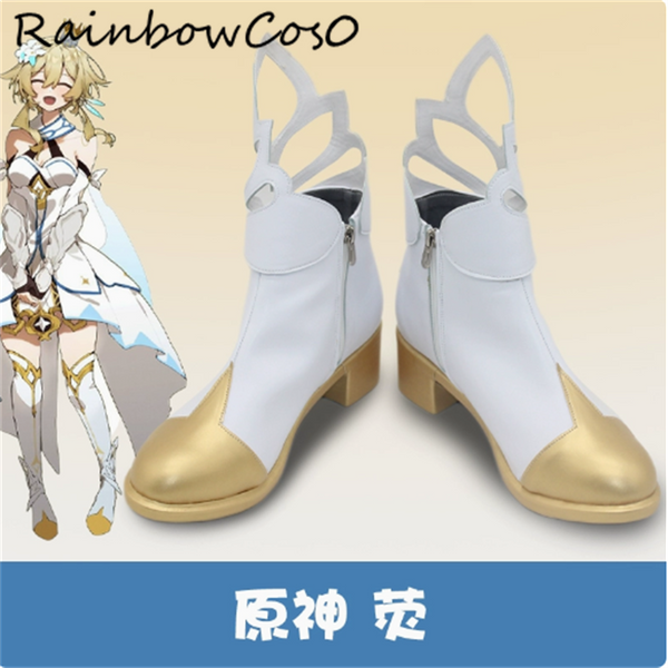 Lumine Genshin Impact Cosplay chaussures bottes jeu Anime fête Halloween RainbowCos0 W4935